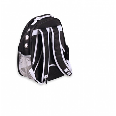 SAC À DOS DE TRANSPORT TRANSPARENT NOIR 41X33X25CM