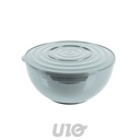 SALADIER ROND PLASTIQUE AVEC COUVERCLE 5.5L D28*13.3CM BLEU GIVRE