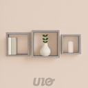 SET DE 3 CUBES GIGOGNES MDF 23/26,5/30CM CHENE BLANCHI