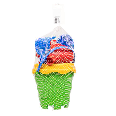 SEAU PLAGE CHATEAU 12CM GARNI