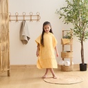 SET CAPE BAIN GANT MER JAUNE