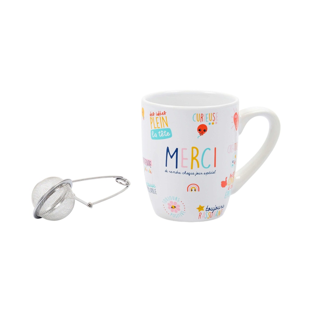 COFFRET MUG MERCI MAITRESSE ET INFUSEUR A THE M12