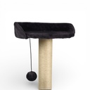 ARBRE A CHAT PLATEFORME-2 JOUETS-ANTRACITE-55X33X33CM–POTEAU DIAM7,9CM