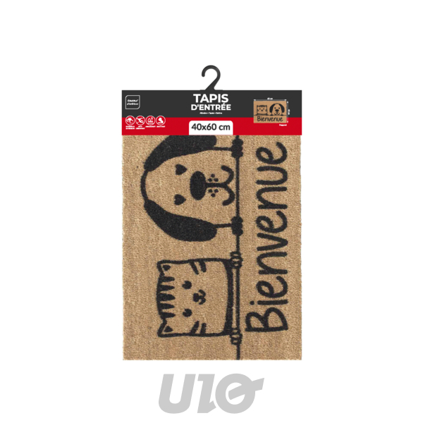 PAILLASSON RECTANGLE 40 x 60 CM COCO IMPRIME DOGGYCAT