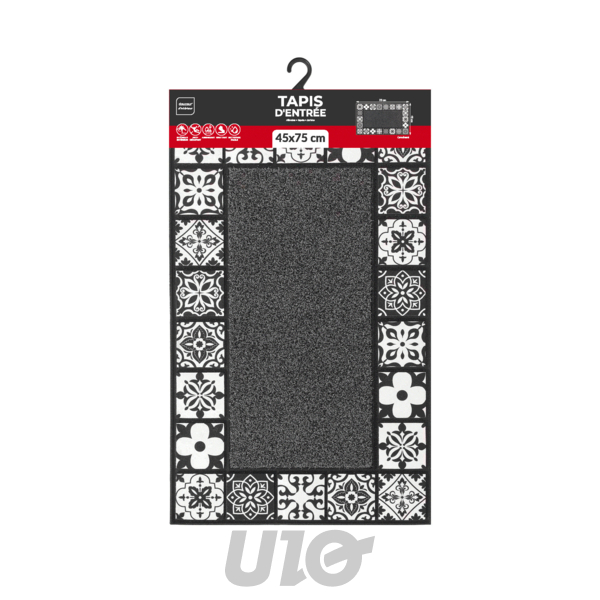 TAPIS RECTANGLE 45 x 75 CM CAOUTCHOUC RELIEF CAROCIMENT