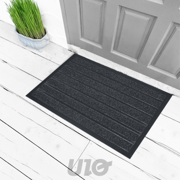 TAPIS RECTANGLE 45 x 75 CM PVC GRATTOIR MARCO GRIS