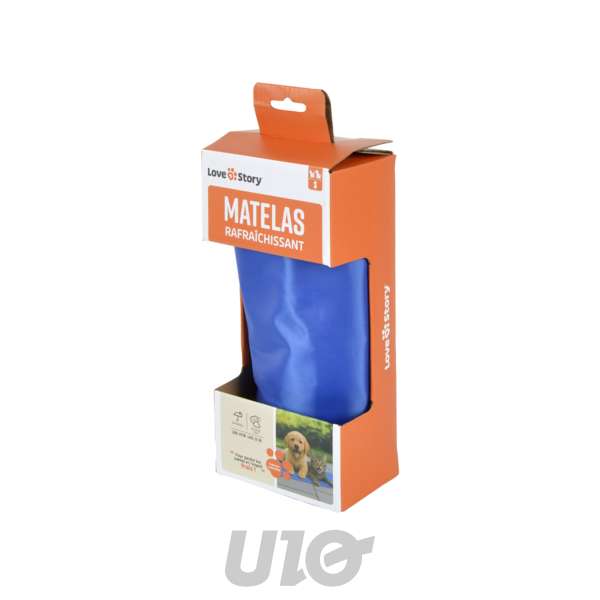 MATELAS GEL RAFRAÎCHISSANT RECTANGLE TAILLE S 40*50CM BLEU