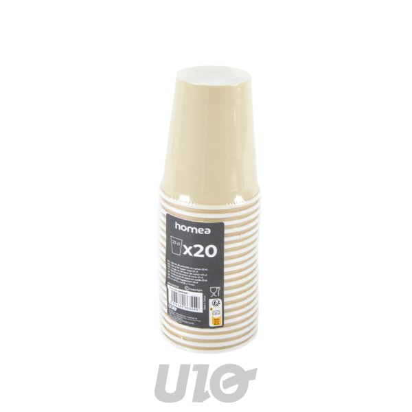SET DE 20 GOBELETS VITAMINE EN CARTON 25CL LIN
