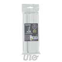 SET DE 25 PAILLES EN PP REUTILISABLE BLANC 20CM