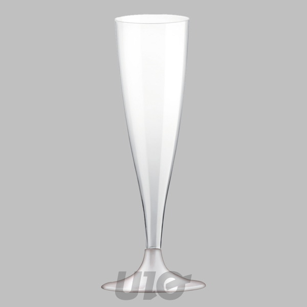 SET DE 6 FLUTES A CHAMPAGNE EN PLASTIQUE REUTILISABLE 14CL TRANSPARENT