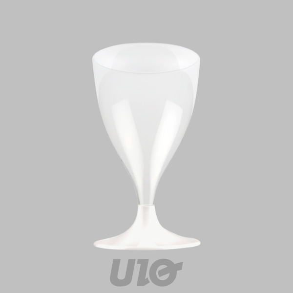 SET DE 6 VERRES A PIED EN PLASTIQUE REUTILISABLE 18CL TRANSPARENT