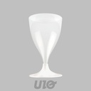 SET DE 6 VERRES A PIED EN PLASTIQUE REUTILISABLE 18CL TRANSPARENT