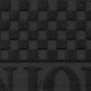 TAPIS RECTANGLE 45 x 75 CM CAOUTCHOUC RELIEF BONJOUR NOIR