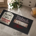 TAPIS RECTANGLE 50 x 120 CM BOUCLETTE IMPRIMEE BISTROT DES AMIS