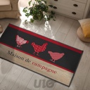 TAPIS RECTANGLE 50 x 120 CM BOUCLETTE IMPRIMEE MAISON DE CAMPAGNE