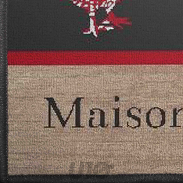 TAPIS RECTANGLE 50 x 120 CM BOUCLETTE IMPRIMEE MAISON DE CAMPAGNE