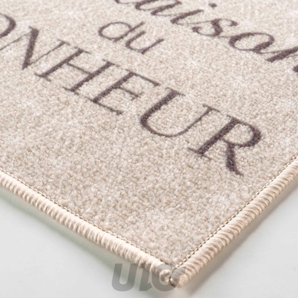 TAPIS RECTANGLE 50 x 120 CM BOUCLETTE IMPRIMEE DIGITALE HAPPINESS
