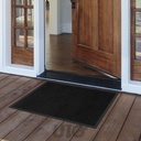 TAPIS RECTANGLE 50 x 80 CM ANTI-POUSSIERE UNI TELIO NOIR