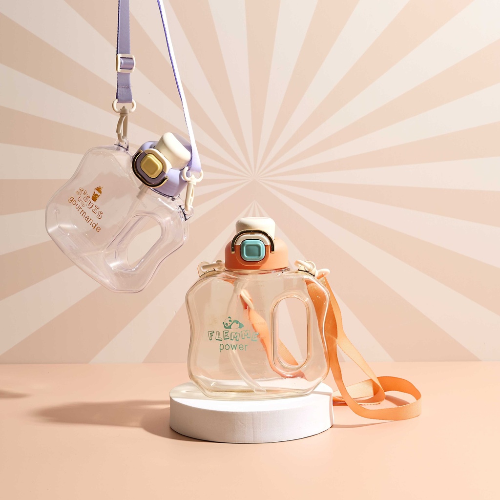 BOUTEILLE DE TRANSPORT A SANGLE KAWAII 1L M12