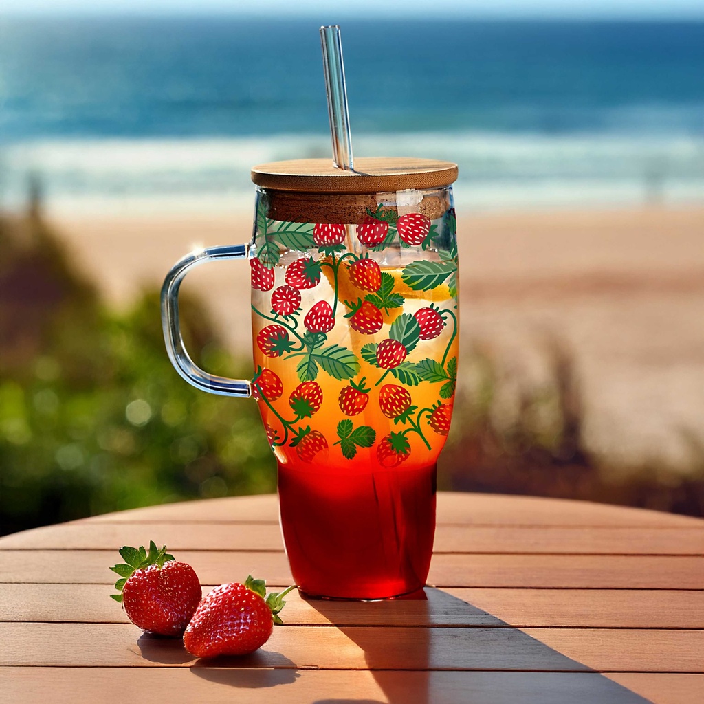 MINI MUG MIAMI EN VERRE FRUIT 650ML M12