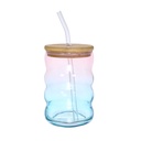 MUG VERRE AVEC PAILLE TYE AND DYE 450ML M12
