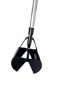 PELLE RAMASSE CROTTE AVEC POIGNEE MANCHE INOX 71 CM