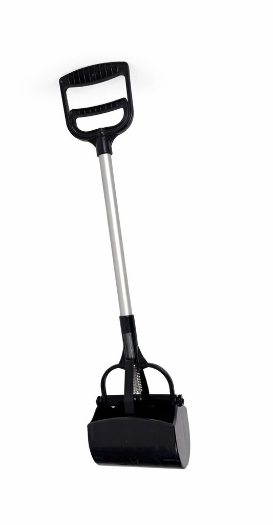 PELLE RAMASSE CROTTE AVEC POIGNEE MANCHE INOX 71 CM