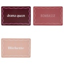 Set de table Bich 45 x 30 cm rose bordeaux assorti