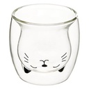 Coffret 2 mugs animaux 25 cl verre transparent