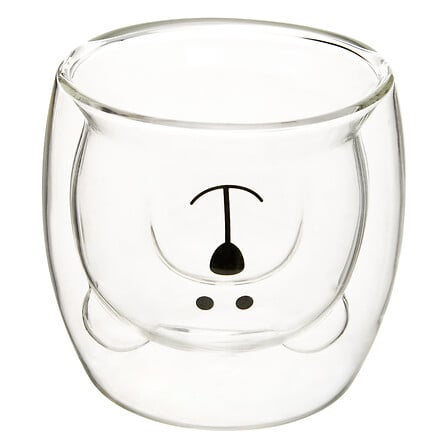 Coffret 2 mugs animaux 25 cl verre transparent