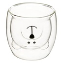 Coffret 2 mugs animaux 25 cl verre transparent