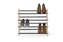 Range-chaussures extensible 12 paires métal et bois