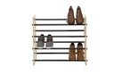 Range-chaussures extensible 12 paires métal et bois