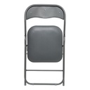 Chaise pliante PVC gris