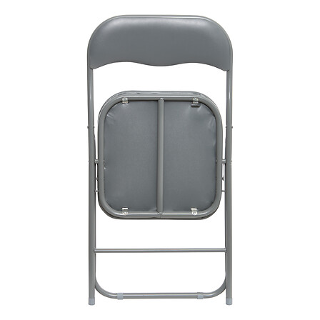 Chaise pliante PVC gris