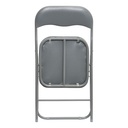 Chaise pliante PVC gris
