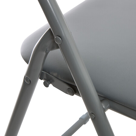 Chaise pliante PVC gris