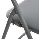 Chaise pliante PVC gris