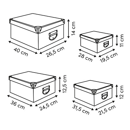 Lot de 4 boîtes Box' Eden