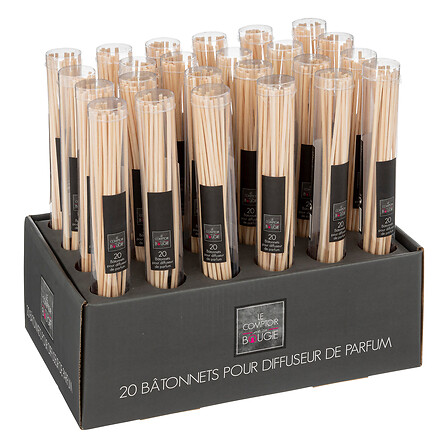 Lot de 20 bâtonnets Sopa pour diffuseur haut 40 cm rotin naturel