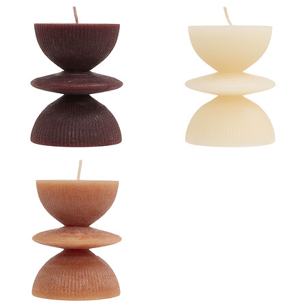 Bougie totem Homy haut 9,5 cm assorti