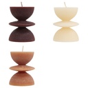 Bougie totem Homy haut 9,5 cm assorti