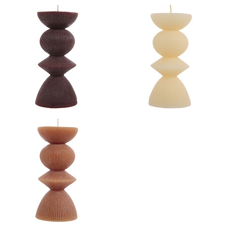 Bougie totem Homy haut 15 cm assorti