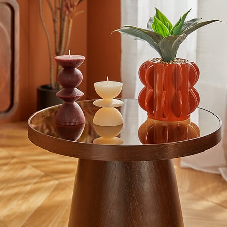 Bougie totem Homy haut 15 cm assorti