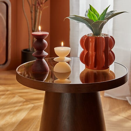 Bougie totem Homy haut 15 cm assorti