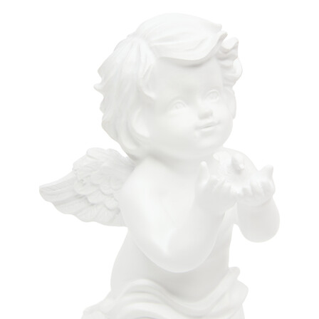 Ange résine haut 19 cm blanc