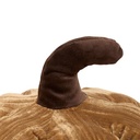 Coussin citrouille Automne 22 x 14 cm velours assorti
