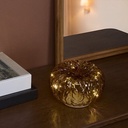 Lampe LED citrouille Assia haut 12 cm verre assorti