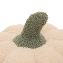 Coussin citrouille bouclette broderie Automne 32 x 18 cm assorti