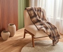 Plaid bouclette Automne 130 x 170 cm carreaux